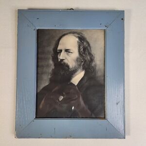 Vintage Portrait Framed Picture poet Alfred, Lord Tennyson Marshall Field & Co.